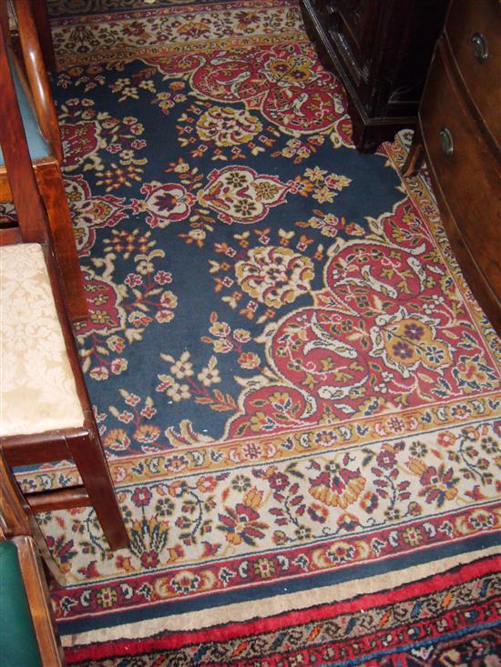 Blue & red pattern carpet